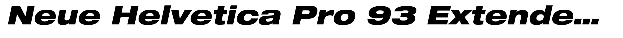 Neue Helvetica Pro 93 Extended Black Oblique image